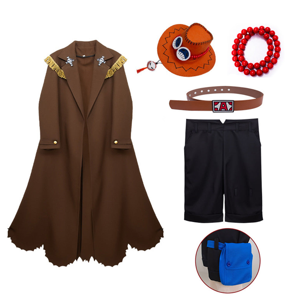 One Piece Portgas D. Ace/History Cosplay Costume Outfits Halloween Carnival Suit