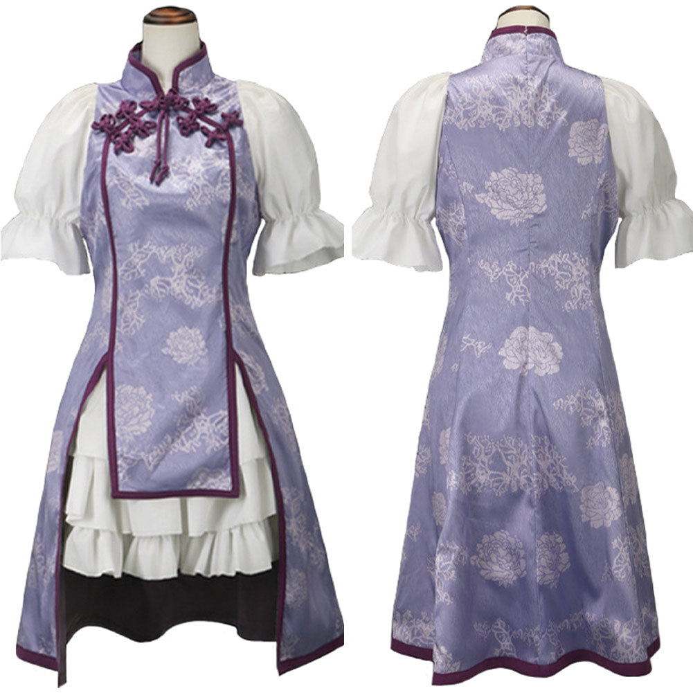 Homura Akemi The Puella Magi Cheongsam Cosplay Costume 