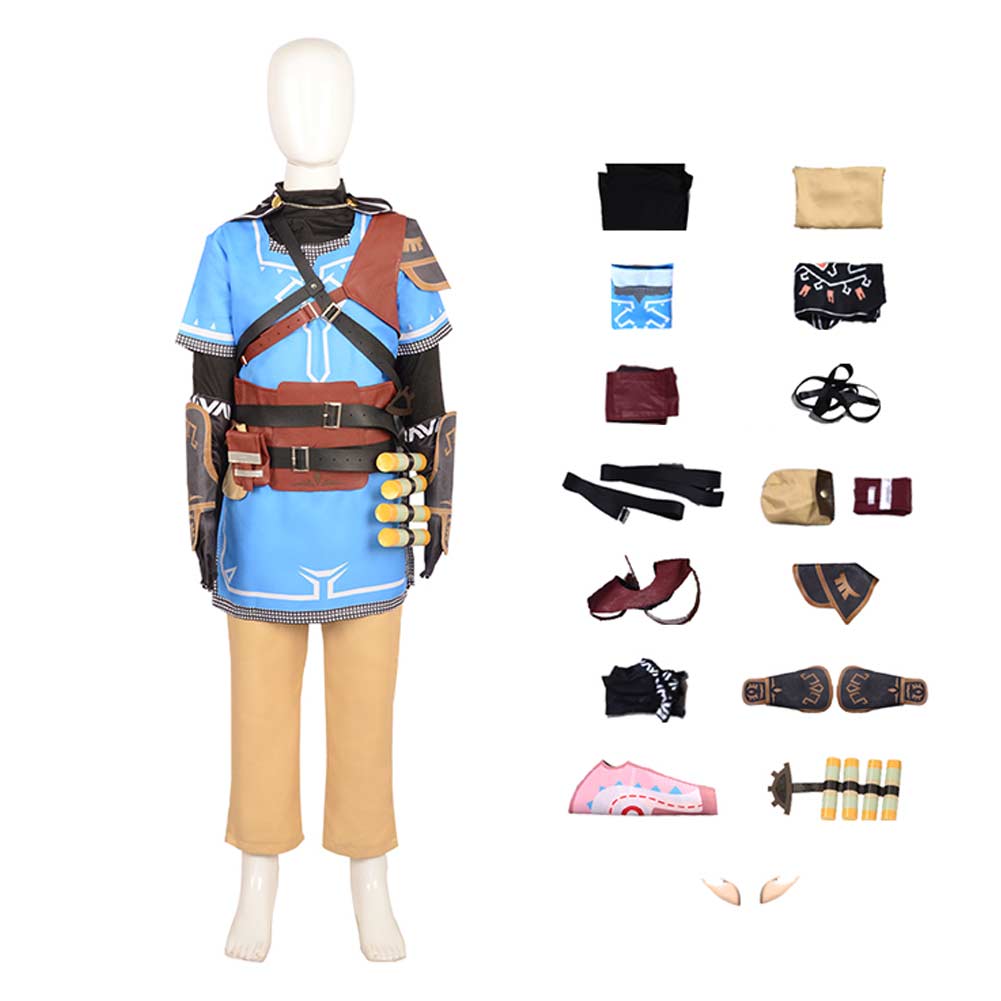 Kids Child Tears Of The Kingdom Link Costume The Legend of Zelda Cosplay Halloween Carnival Outfits