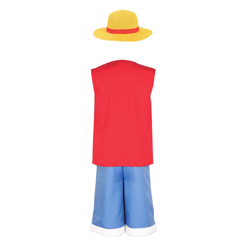 Kids Children One Piece Luffy Cosplay Costume Halloween Carnival Party Suit