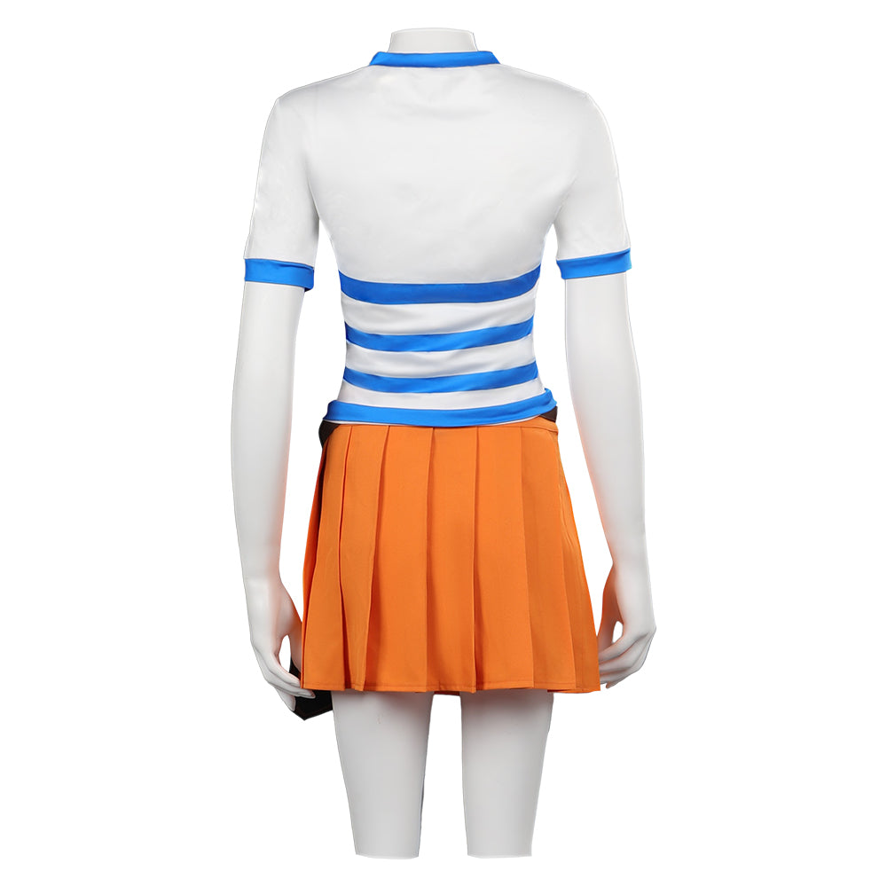 Kids One Piece Nami Sets Children Nami Cosplay Costume Halloween Carnival Party Outfits