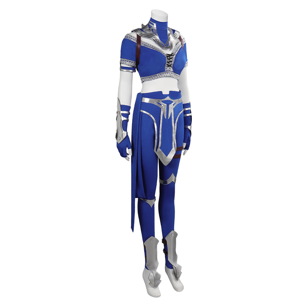 Kitana Mortal Kombat Kitana Cosplay Costume Halloween Carnival Party fighter Suit