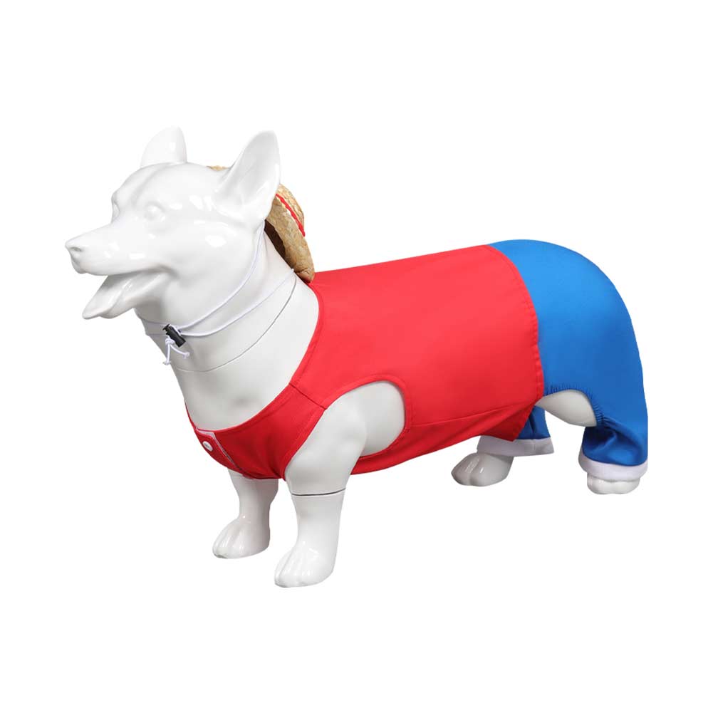 LUFFY ONE PIECE Pet Costume Dogs Clothes for Medium & Large Dog