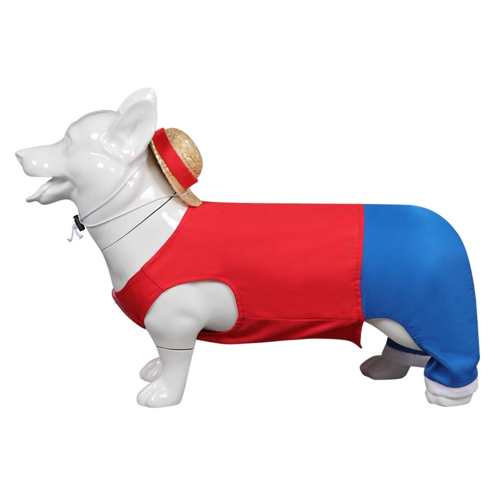 LUFFY ONE PIECE Pet Costume Dogs Clothes for Medium & Large Dog