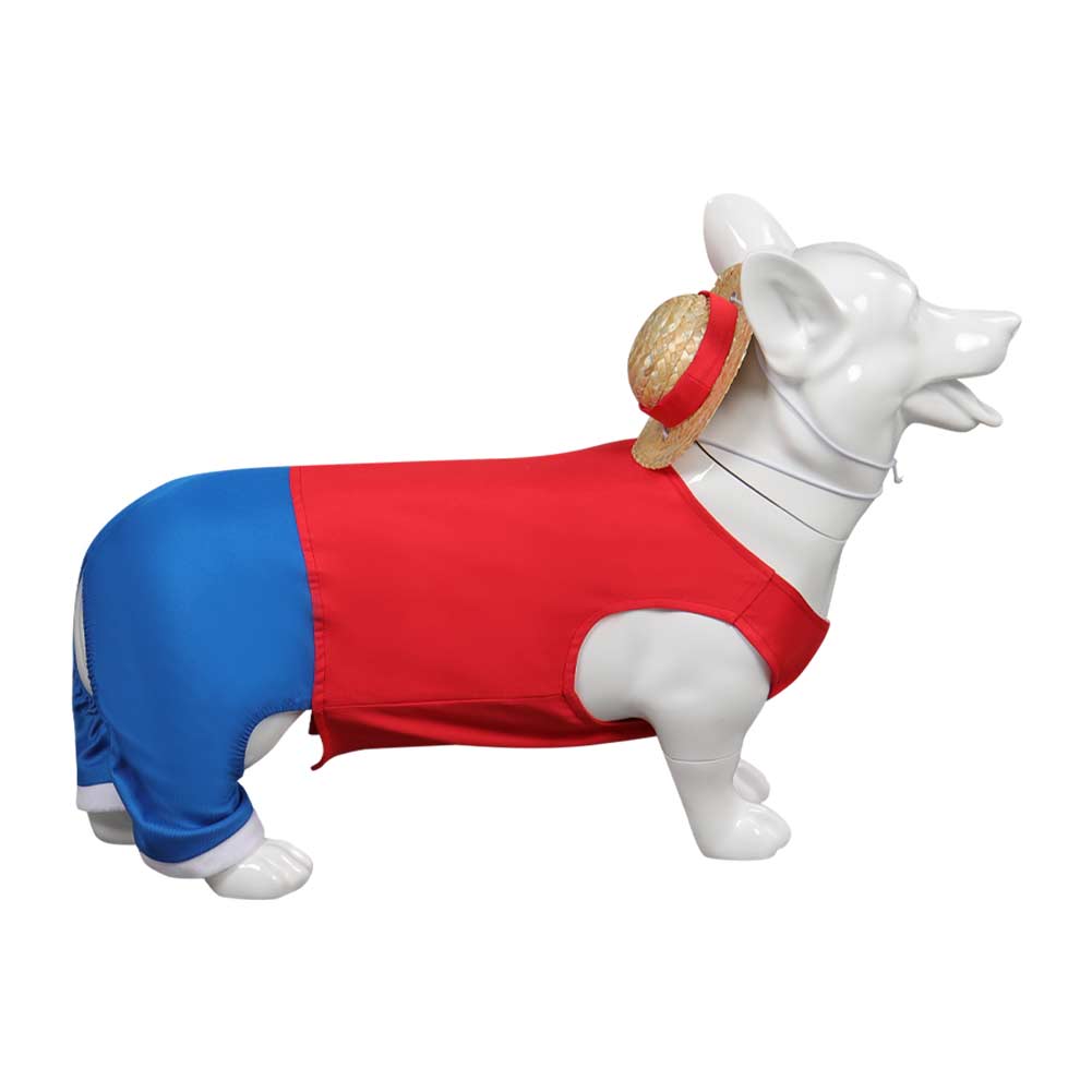 LUFFY ONE PIECE Pet Costume Dogs Clothes for Medium & Large Dog