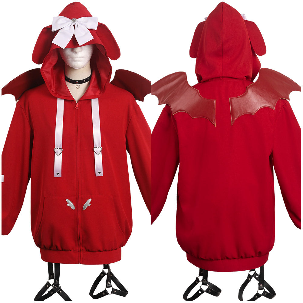 NEEDY STREAMER OVERLOAD Ame Chan Red Sweater KAngel Cosplay Costume Daily Outfits