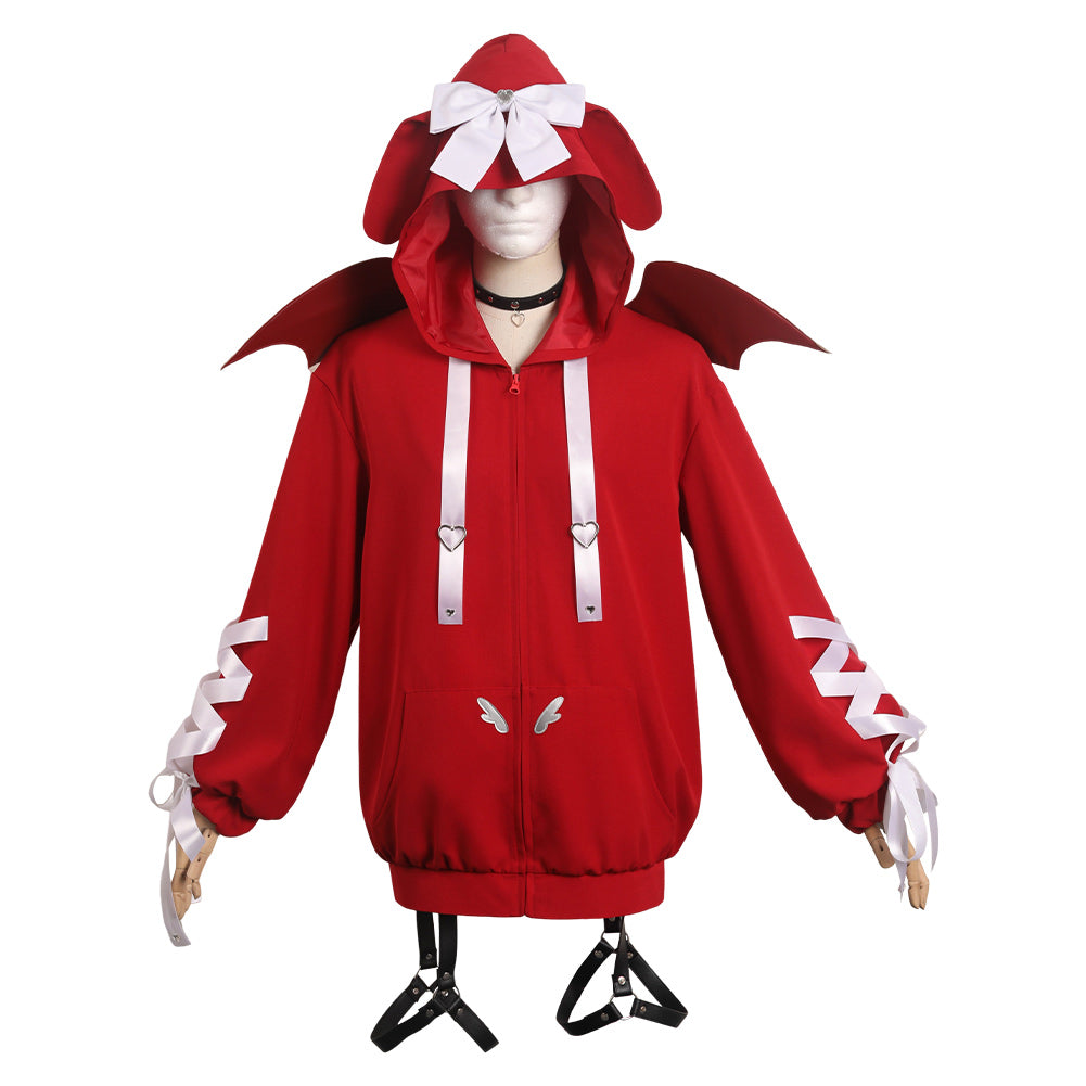 NEEDY STREAMER OVERLOAD Ame Chan Red Sweater KAngel Cosplay Costume Daily Outfits