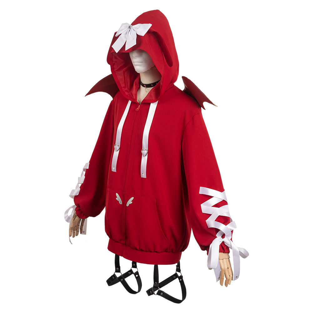 NEEDY STREAMER OVERLOAD Ame Chan Red Sweater KAngel Cosplay Costume Daily Outfits