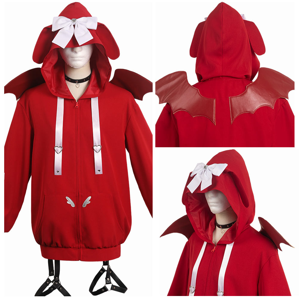 NEEDY STREAMER OVERLOAD Ame Chan Red Sweater KAngel Cosplay Costume Daily Outfits