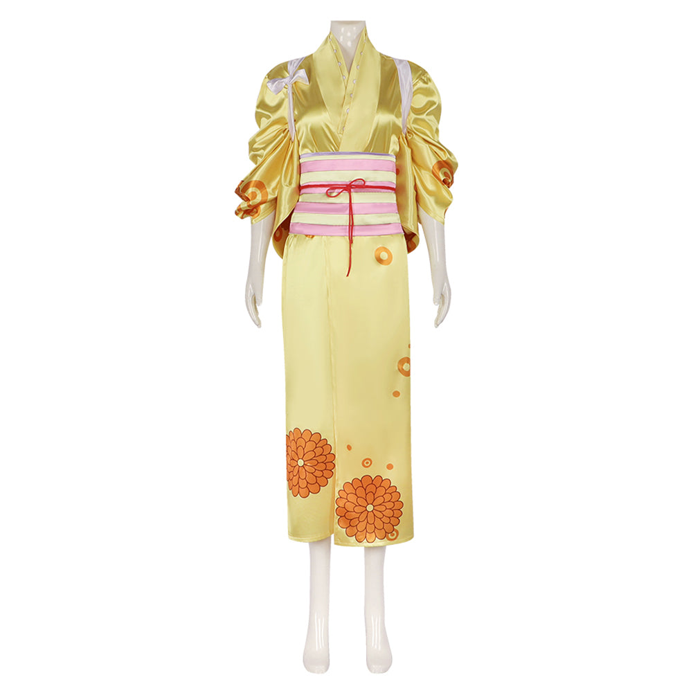 One Piece Kikunojo Kimono Cosplay Costume Outfits Halloween Carnival Suit