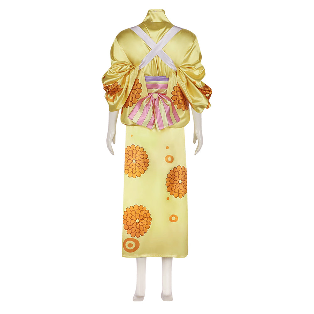 One Piece Kikunojo Kimono Cosplay Costume Outfits Halloween Carnival Suit