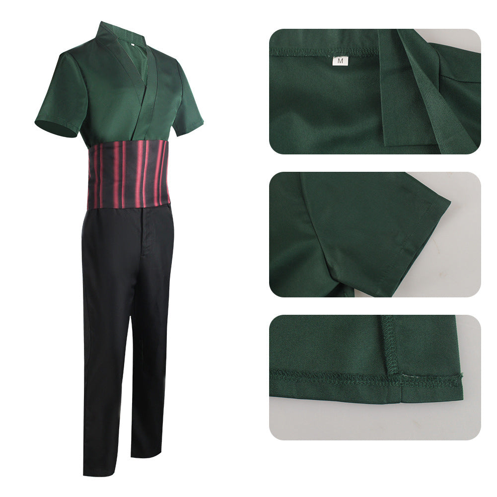 One Piece Roronoa Zoro Cosplay Costume Outfits Summer Suit