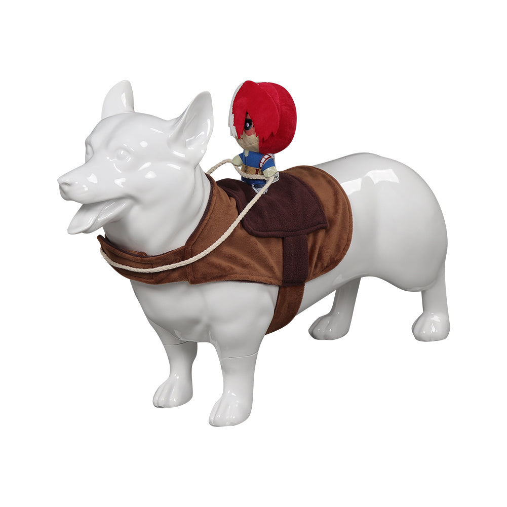 Pet Knight Style with Doll My Hero Academia Todoroki Shoto Pet Costume Dogs Clothes for Medium & Large Dog