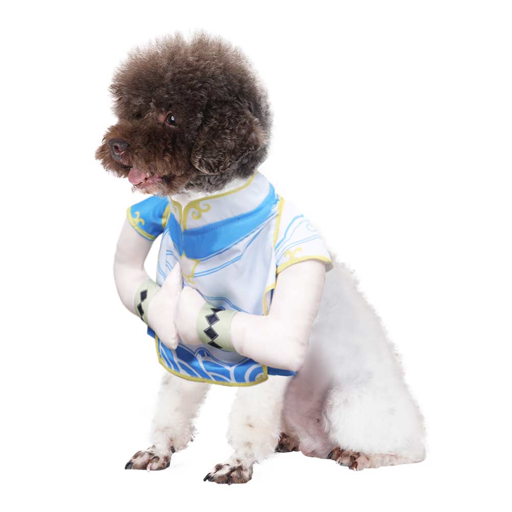 Street Fighter Chun Li Pet Costume Dogs Clothes for Medium & Large Dog