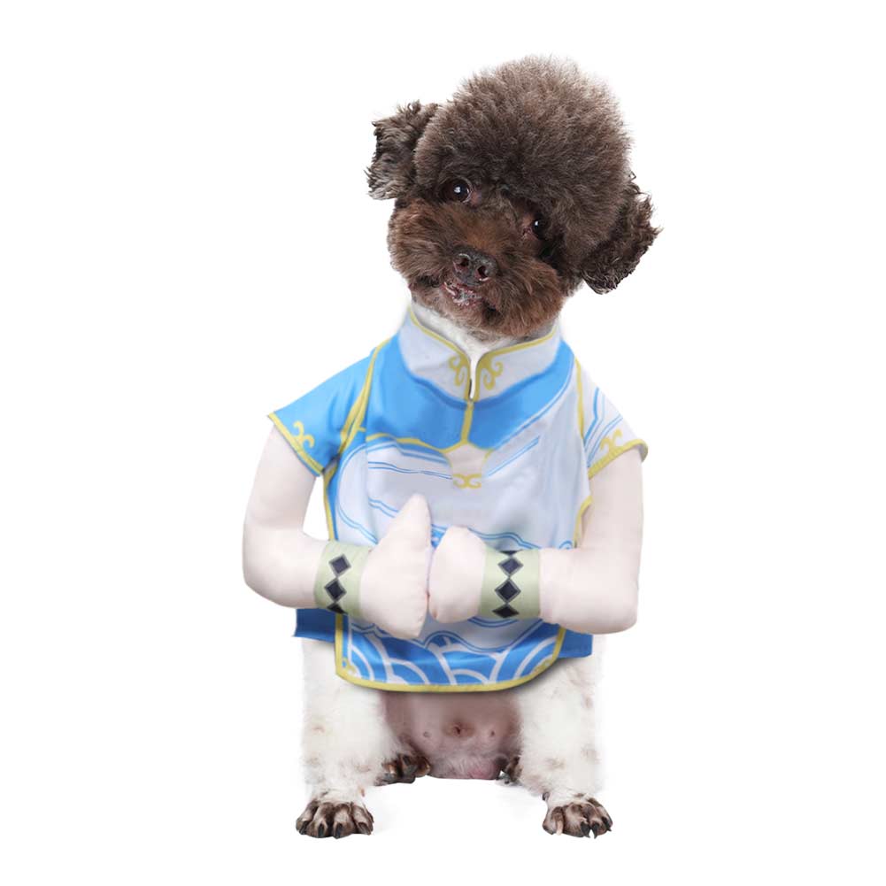 Street Fighter Chun Li Pet Costume Dogs Clothes for Medium & Large Dog