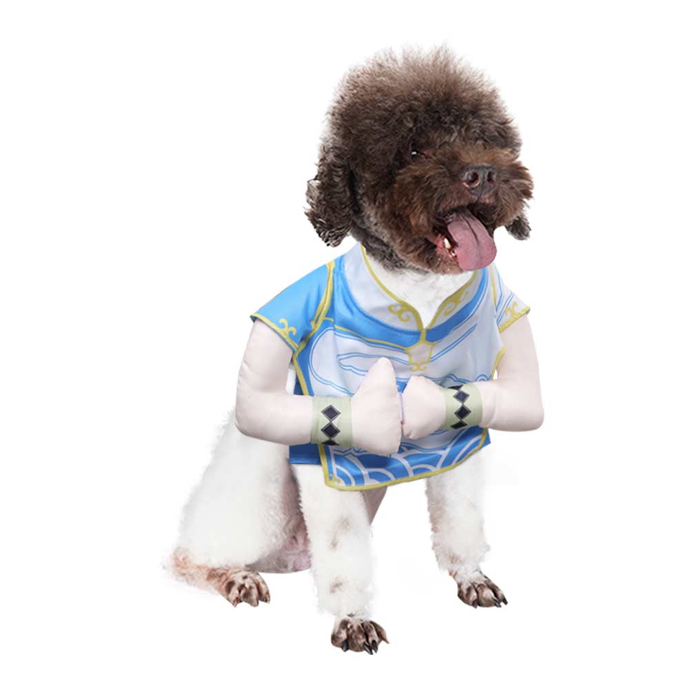 Street Fighter Chun Li Pet Costume Dogs Clothes for Medium & Large Dog