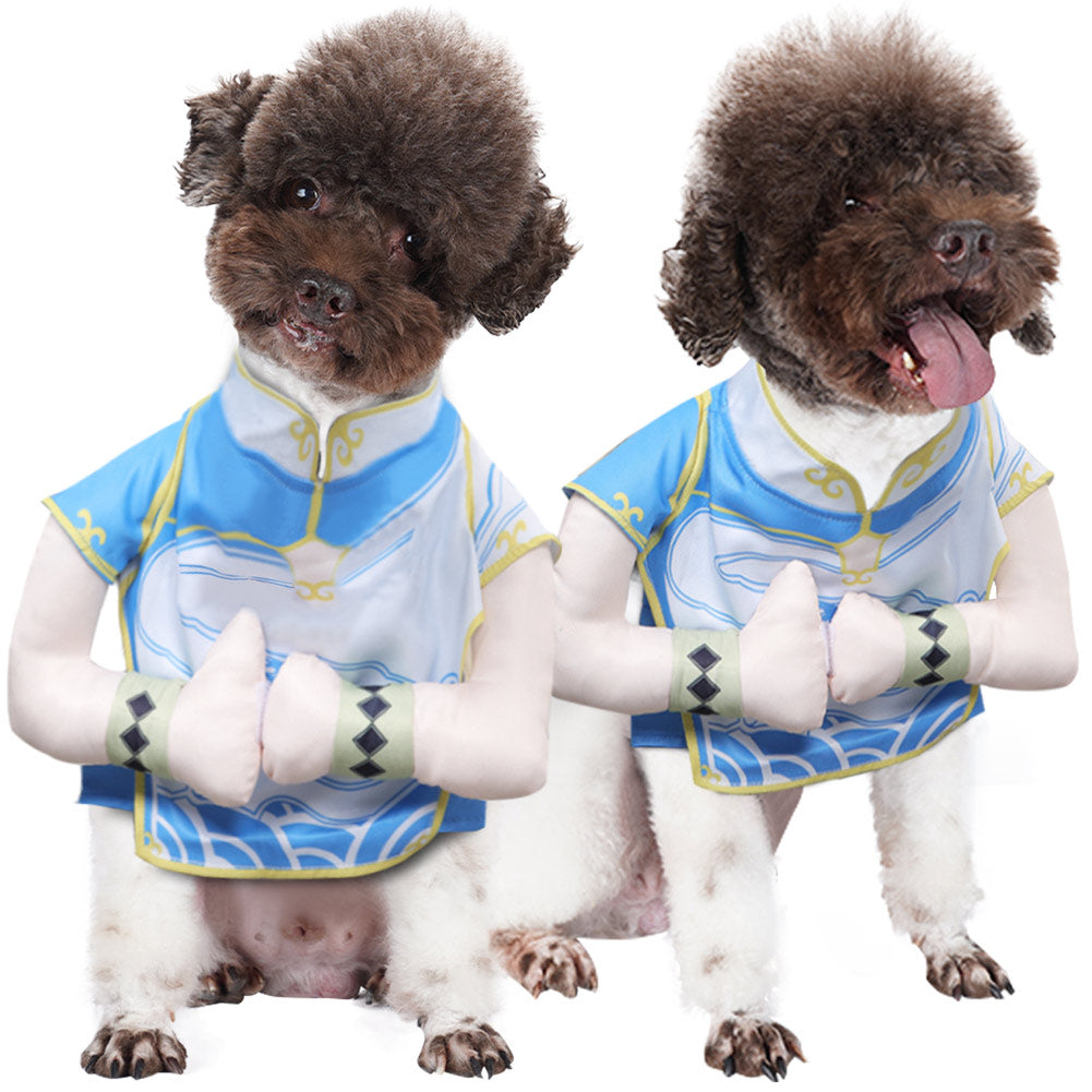 Street Fighter Chun Li Pet Costume Dogs Clothes for Medium & Large Dog