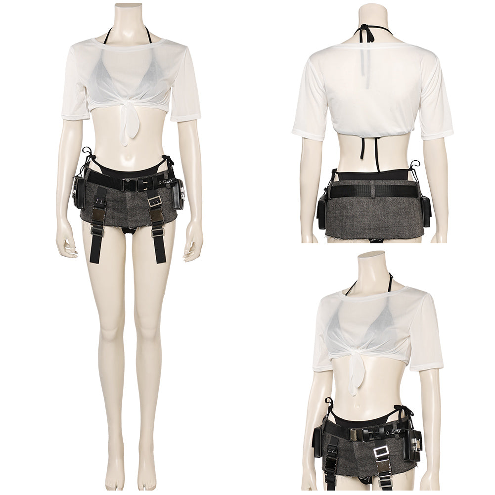 Tifa Lockhart Final Fantasy white Cosplay Costume