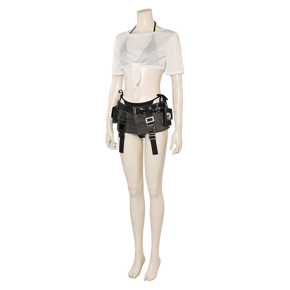 Tifa Lockhart Final Fantasy white Cosplay Costume