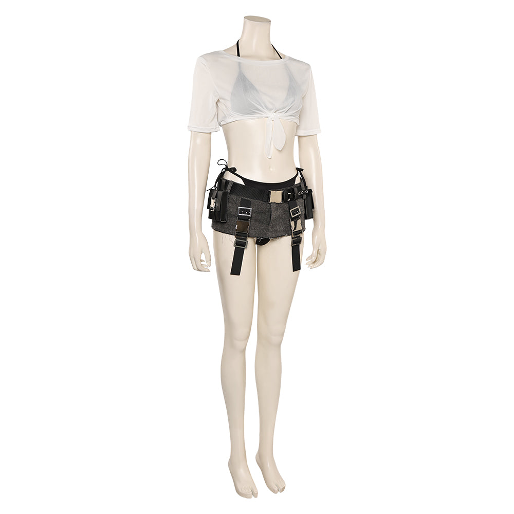 Tifa Lockhart Final Fantasy white Cosplay Costume