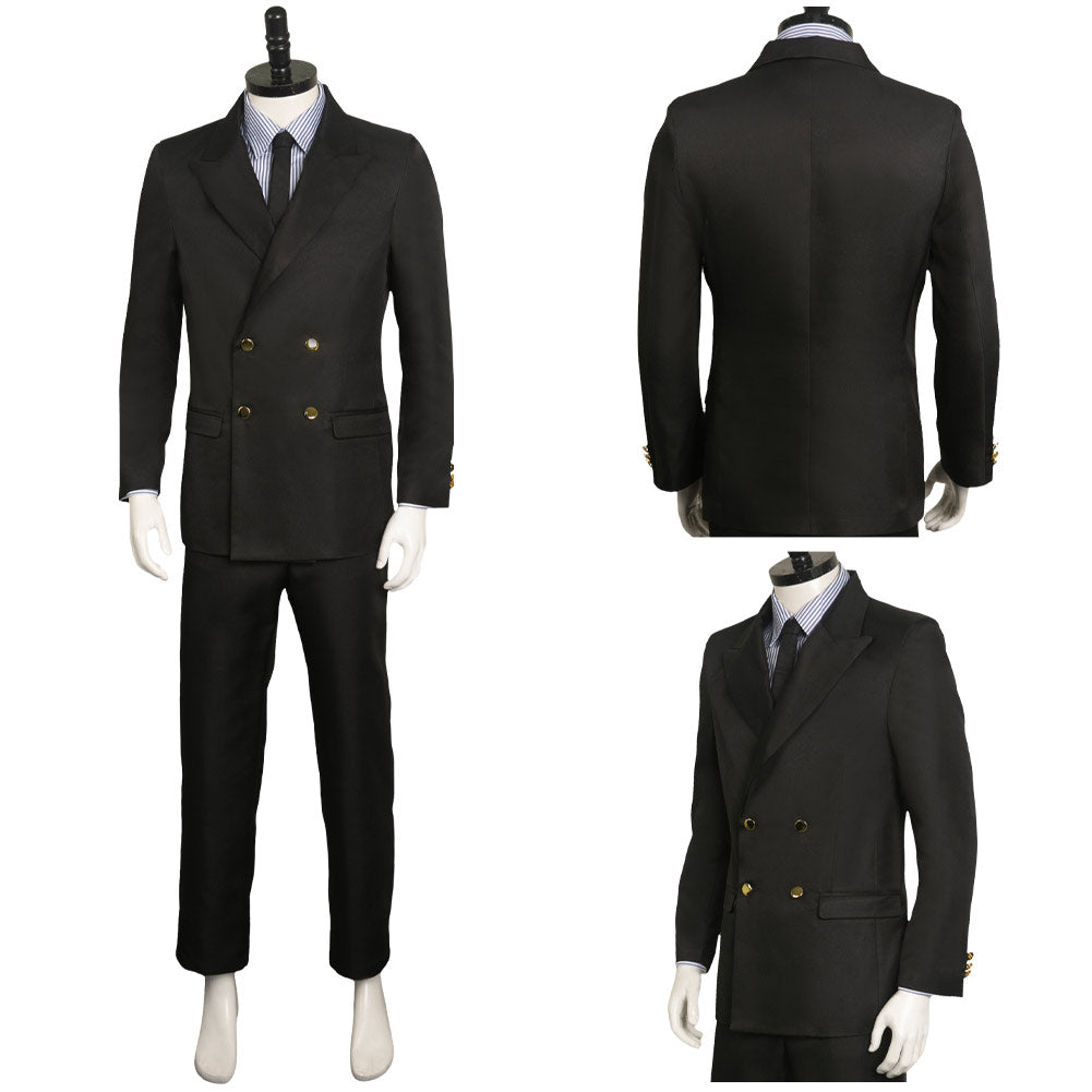 TV One Piece Sanji black Suit Cosplay Halloween Carnival Costume