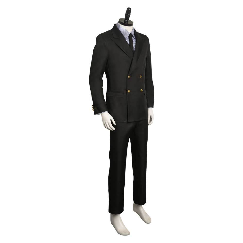 TV One Piece Sanji black Suit Cosplay Halloween Carnival Costume